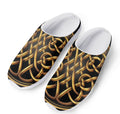 Golden Celtic Knot Print Mesh Casual Shoes