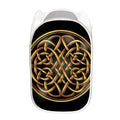 Golden Celtic Knot Print Mesh Laundry Hamper