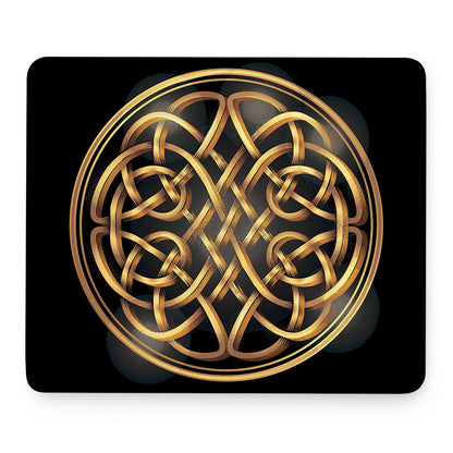 Golden Celtic Knot Print Mouse Pad