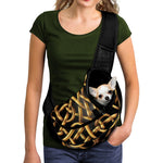 Golden Celtic Knot Print Pet Sling Carrier