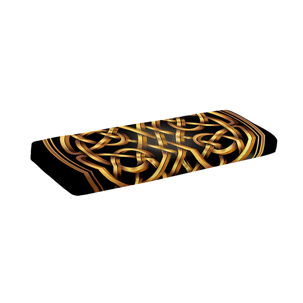 Golden Celtic Knot Print Piano Keyboard Cover