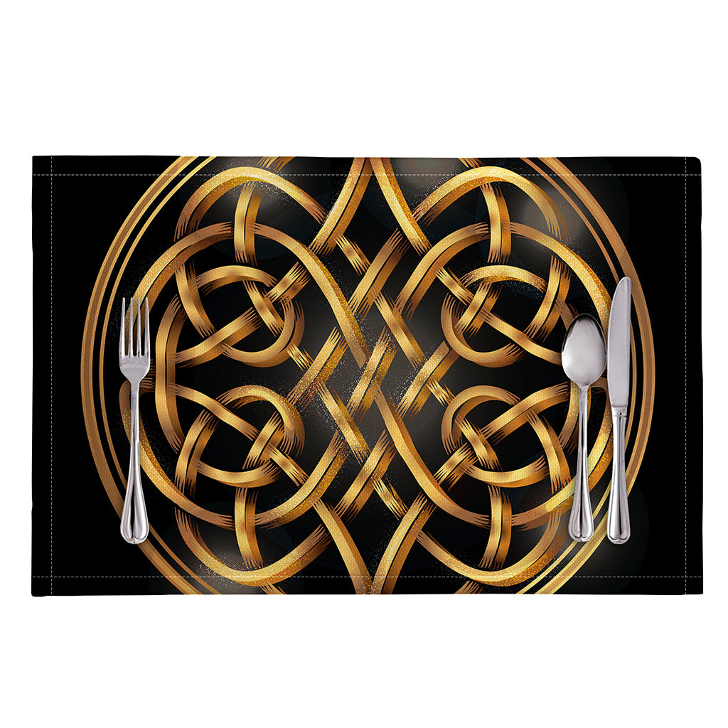 Golden Celtic Knot Print Placemat
