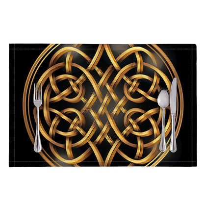 Golden Celtic Knot Print Placemat