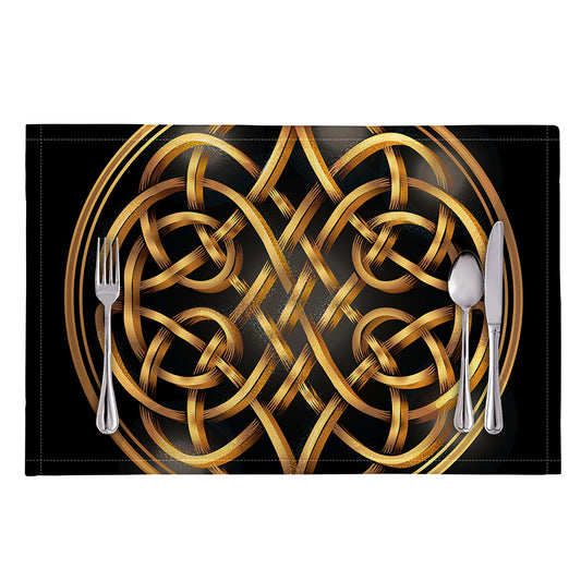 Golden Celtic Knot Print Placemat