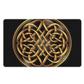 Golden Celtic Knot Print Polyester Doormat