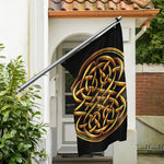 Golden Celtic Knot Print Polyester Flag