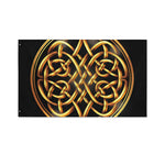 Golden Celtic Knot Print Polyester Flag