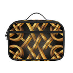 Golden Celtic Knot Print Portable Lunch Bag