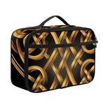Golden Celtic Knot Print Portable Lunch Bag