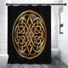 Golden Celtic Knot Print Premium Shower Curtain