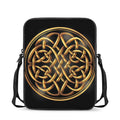 Golden Celtic Knot Print Rectangular Crossbody Bag