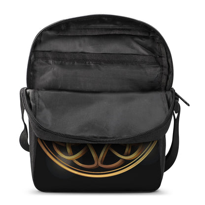 Golden Celtic Knot Print Rectangular Crossbody Bag