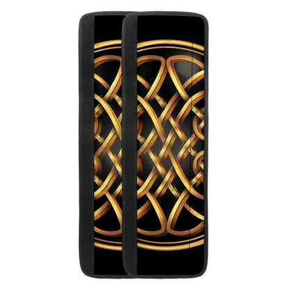 Golden Celtic Knot Print Refrigerator Handle Covers