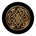 Golden Celtic Knot Print Round Floor Mat
