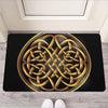 Golden Celtic Knot Print Rubber Doormat