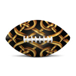 Golden Celtic Knot Print Rugby Ball