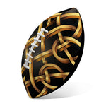 Golden Celtic Knot Print Rugby Ball