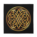 Golden Celtic Knot Print Silk Bandana