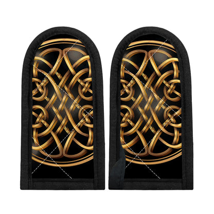 Golden Celtic Knot Print Skillet Handle Cover
