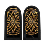 Golden Celtic Knot Print Skillet Handle Cover