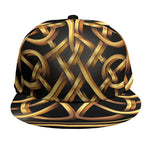 Golden Celtic Knot Print Snapback Cap