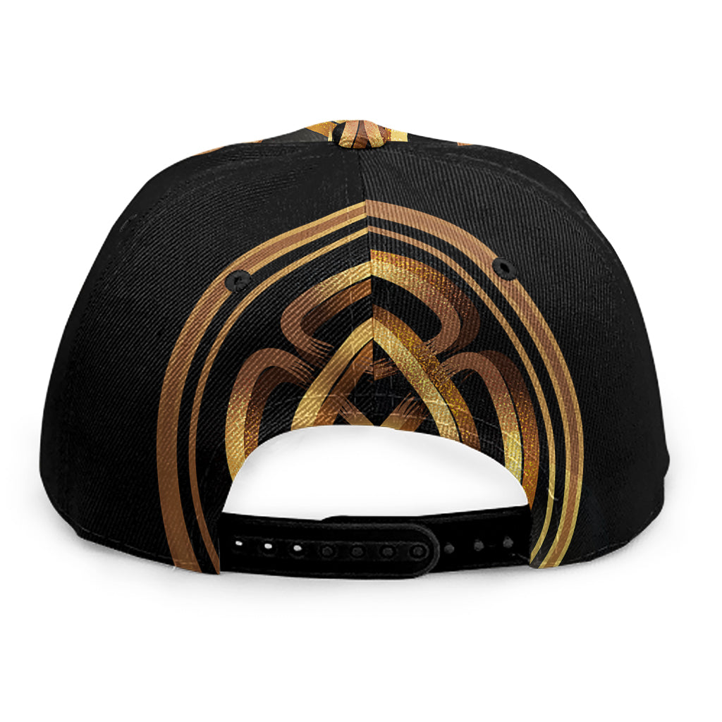 Golden Celtic Knot Print Snapback Cap