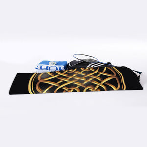 Golden Celtic Knot Print Sports Towel