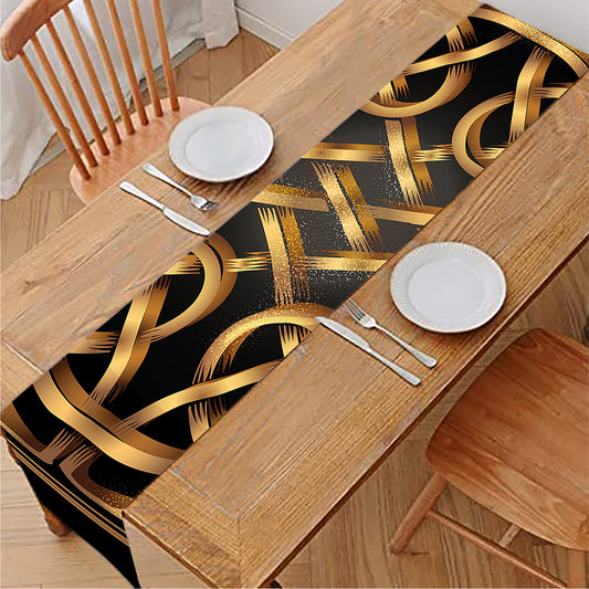 Golden Celtic Knot Print Table Runner