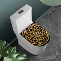 Golden Celtic Knot Print Toilet Lid Cover