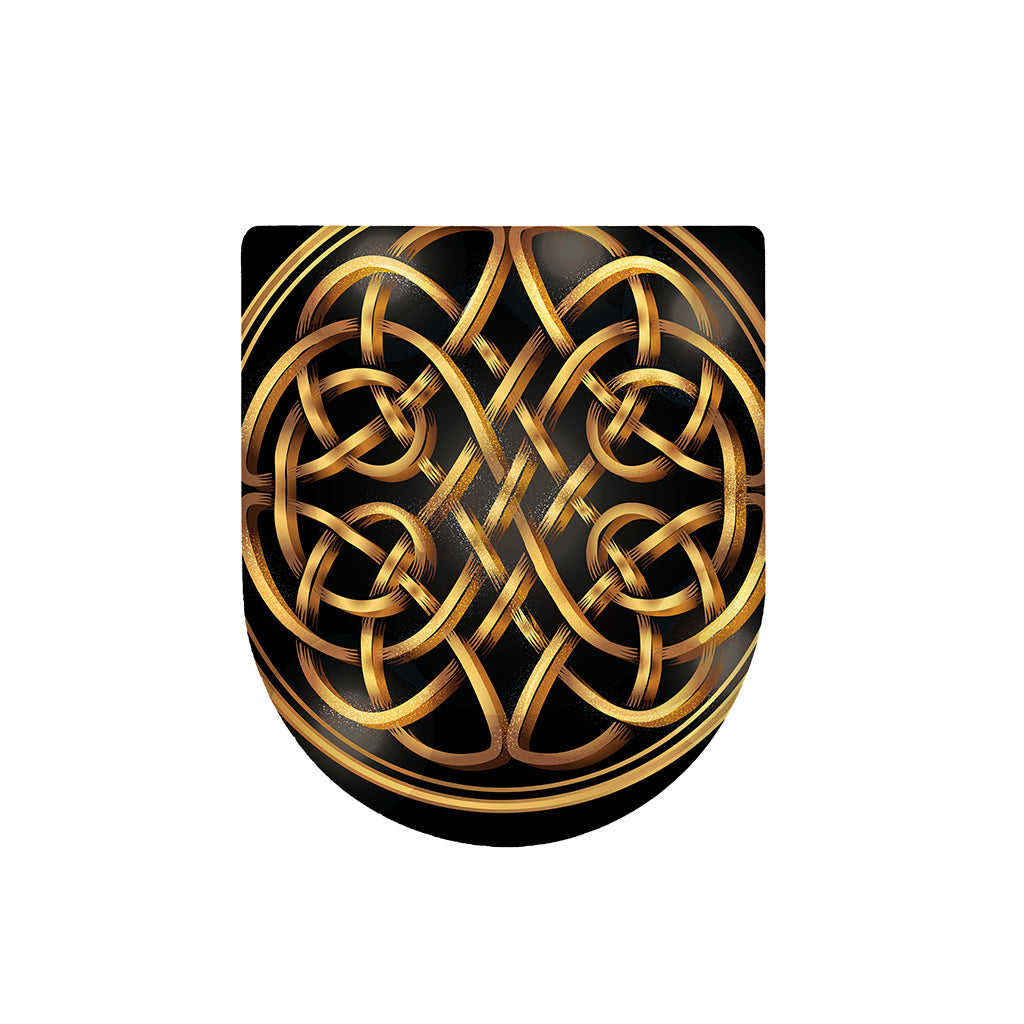 Golden Celtic Knot Print Toilet Lid Cover