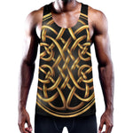 Golden Celtic Knot Print Training Tank Top