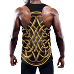 Golden Celtic Knot Print Training Tank Top