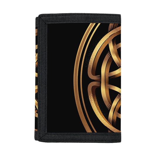 Golden Celtic Knot Print Trifold Wallet