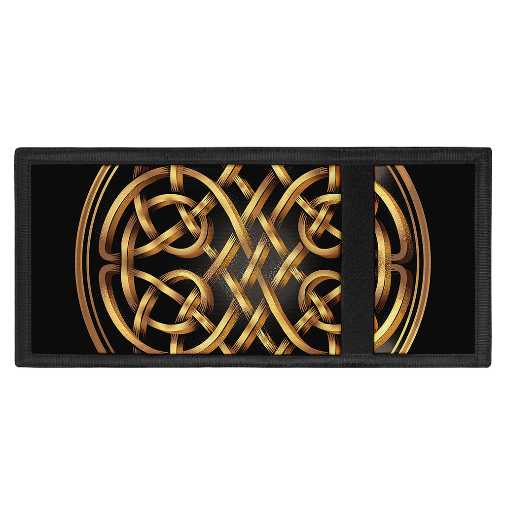 Golden Celtic Knot Print Trifold Wallet