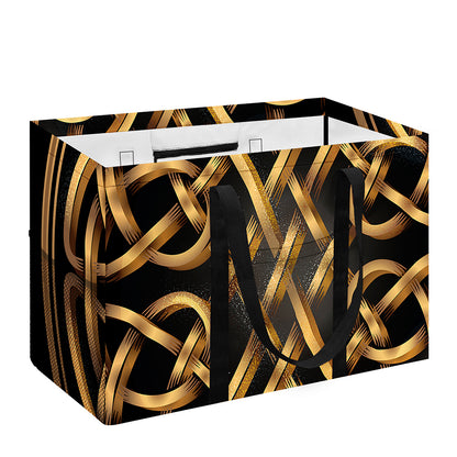 Golden Celtic Knot Print Utility Tote Bag