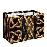 Golden Celtic Knot Print Utility Tote Bag