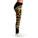 Golden Celtic Knot Print Women's Leggings