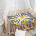Golden Dollar Sign Explosion Print Baby Crib Sheet