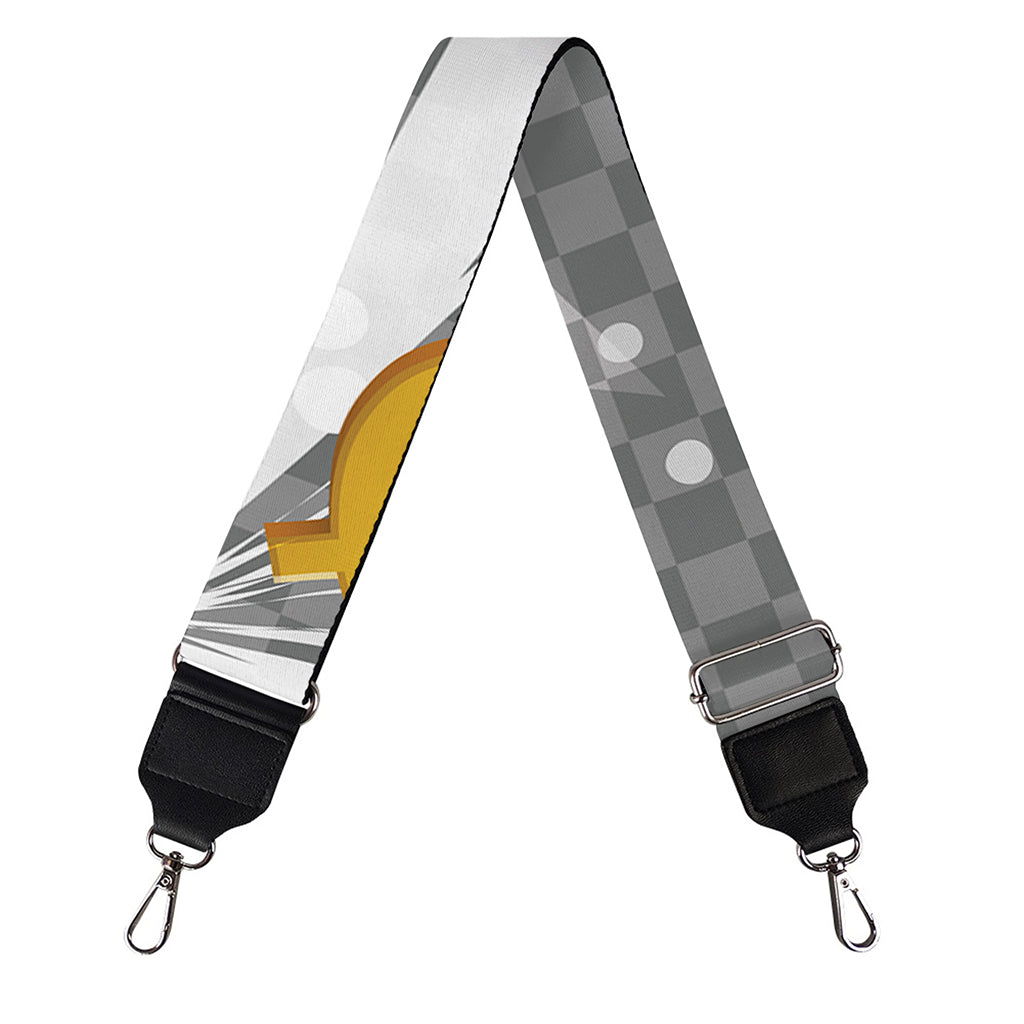 Golden Dollar Sign Explosion Print Bag Strap