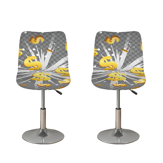 Golden Dollar Sign Explosion Print Bar Stool Covers