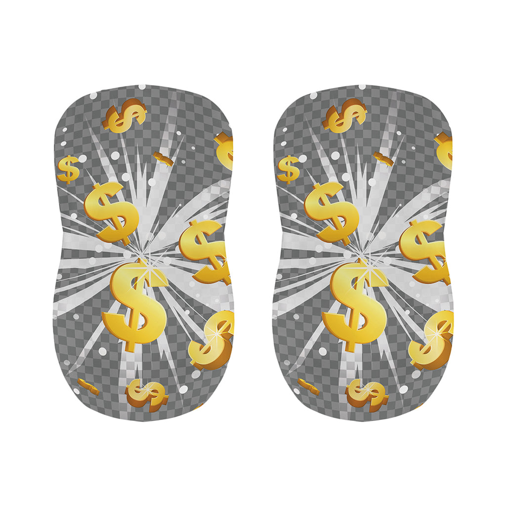 Golden Dollar Sign Explosion Print Bar Stool Covers