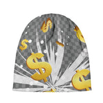 Golden Dollar Sign Explosion Print Beanie
