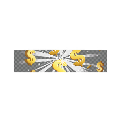 Golden Dollar Sign Explosion Print Bed Runner