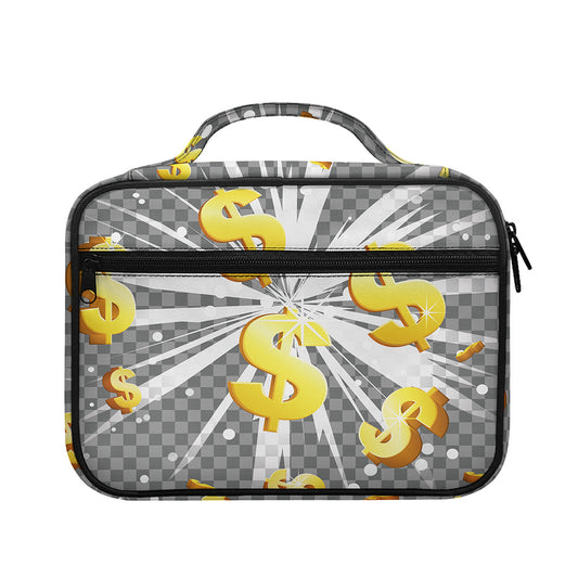 Golden Dollar Sign Explosion Print Briefcase Bible Bag