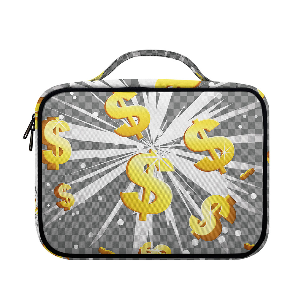 Golden Dollar Sign Explosion Print Briefcase Bible Bag