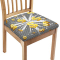 Golden Dollar Sign Explosion Print Chair Cushion Cover