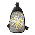 Golden Dollar Sign Explosion Print Sling Bag