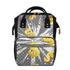 Golden Dollar Sign Explosion Print Diaper Bag