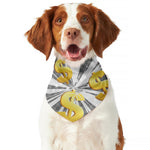 Golden Dollar Sign Explosion Print Dog Bandana