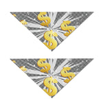 Golden Dollar Sign Explosion Print Dog Bandana